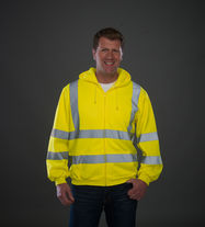 Hi-Vis Kapuzen Sweatjacke