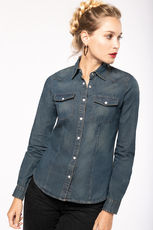 Denim Bluse langarm