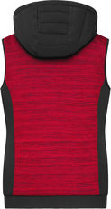 Wattiertes Damen Hybrid Strickfleece Gilet