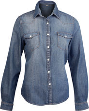 Denim Bluse langarm