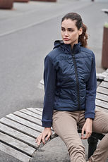 Damen Hybrid Stretch Kapuzenjacke